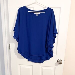 Peter Nygard blue blouse size M